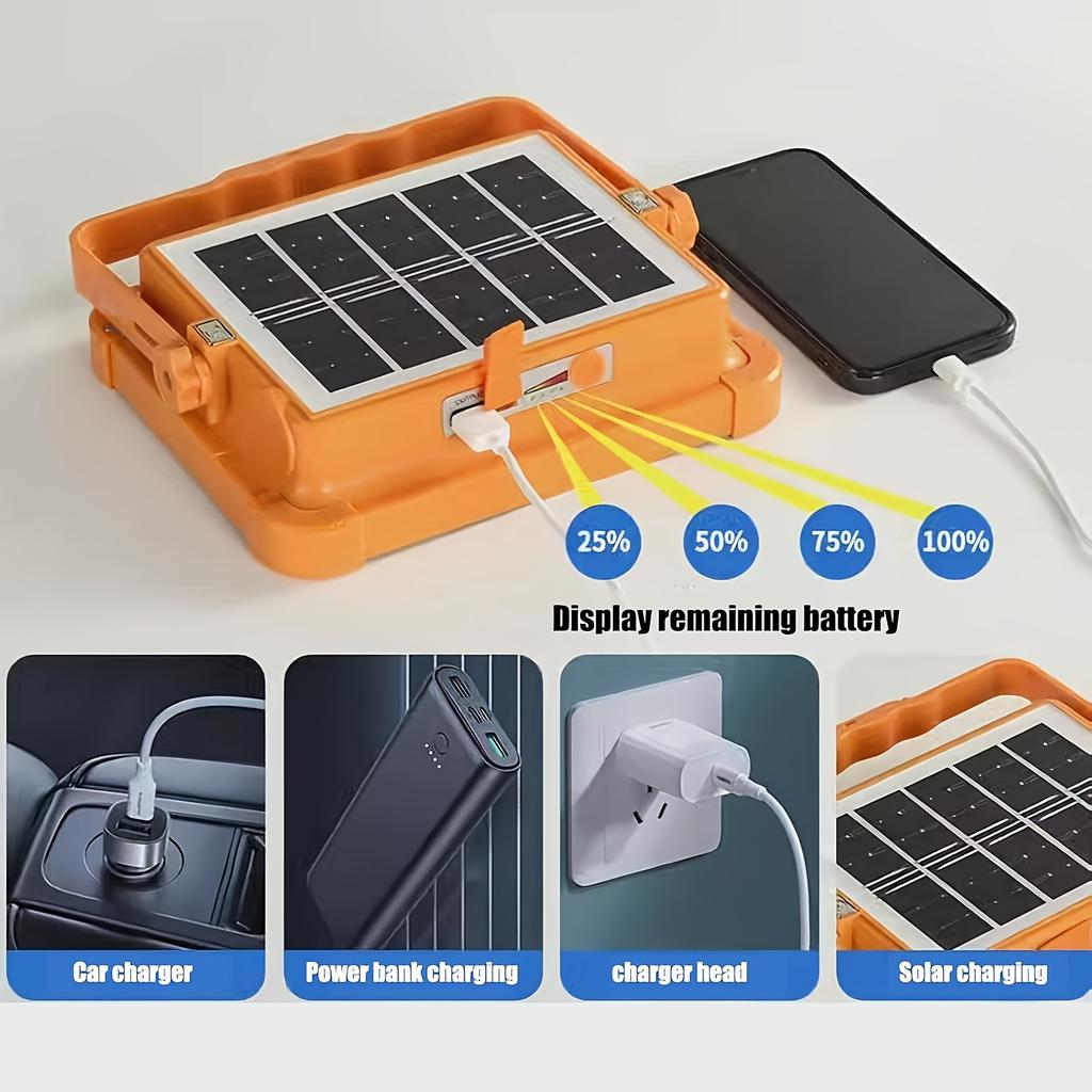 Solar-Arbeitslicht Outdoor LED-Solarleuchte Außen Wasserdicht Gartenlicht Notfall-Campinglicht Hängeleuchte Straße Garten