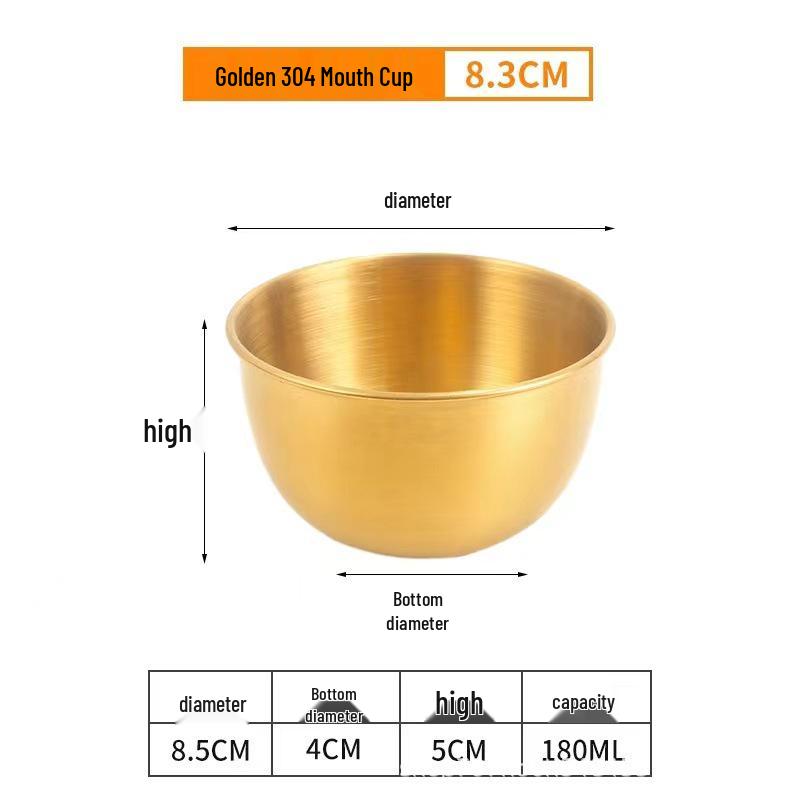 Korean Style 304 Stainless Steel Beer Cup for Barbecue and Restaurants