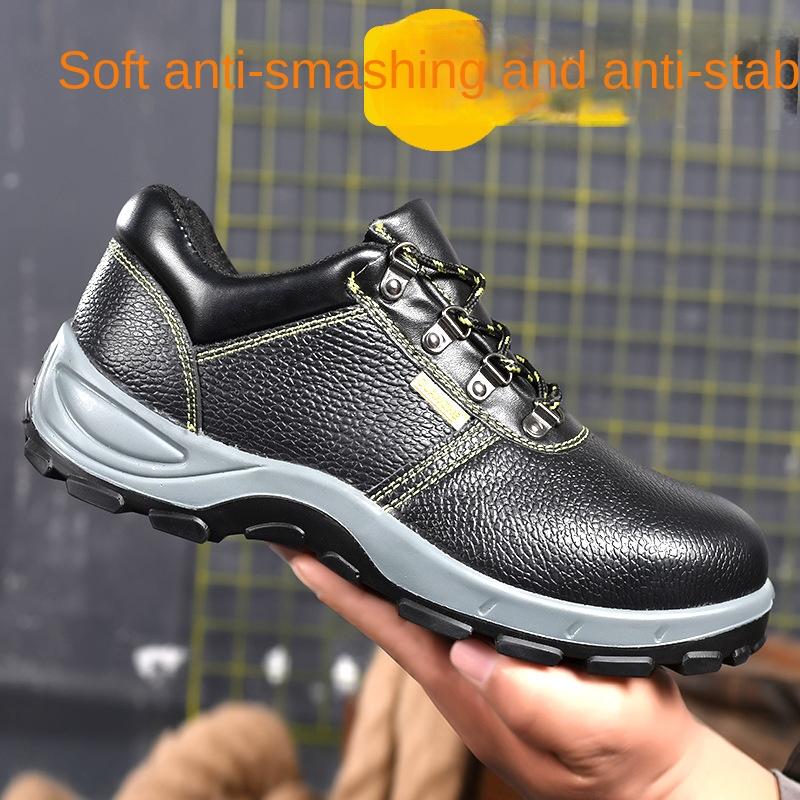 Calçados de segurança para obras de construção civil anti-esmagamento, sola de aço, anti-perfuração, anti-óleo, calçados de proteção