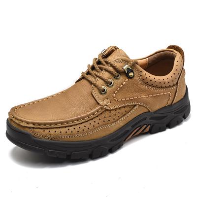 Zapatos de Hombre de Cuero Genuino Zapatos Deportivos Casuales para Exteriores Hombre Ante de Vaca Primavera Zapatos de Senderismo con Cordones Hechos a Mano Zapatos de Hombre Invierno