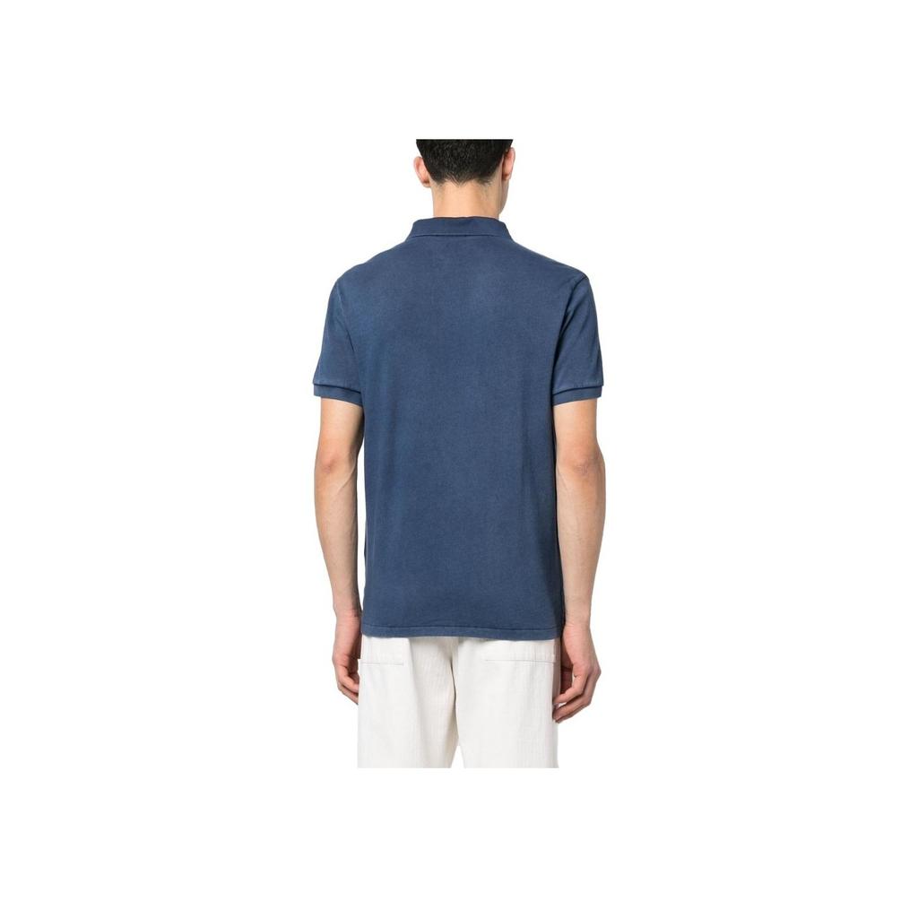 Polo Ralph Lauren SS23 Solid Color Small Logo Embroidered Pullover Short Sleeve Polo Shirt Men Polo Shirts Blue 710660897-034