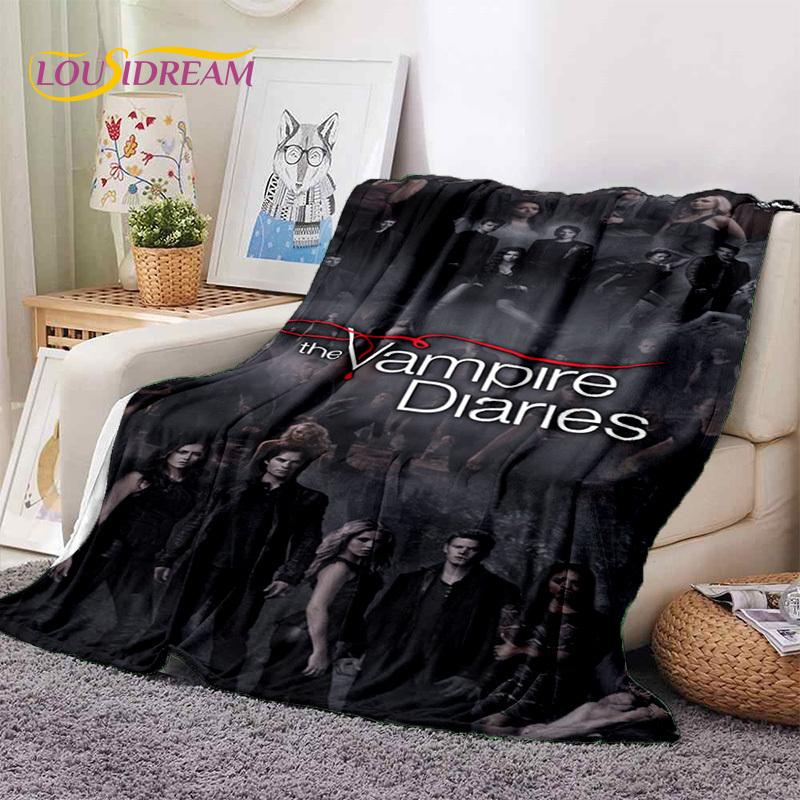 3D Latest The Vampire Diaries Damon Salvatore Soft Flannel Blankets,Throw Blanket Comfortable Blanket for Beds Sofa Home Bedroom