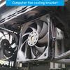 PC Water Cooling Radiators Bracket, 120mm Fan Mount Metal Stand for Pump Tanks Reservoir, Black