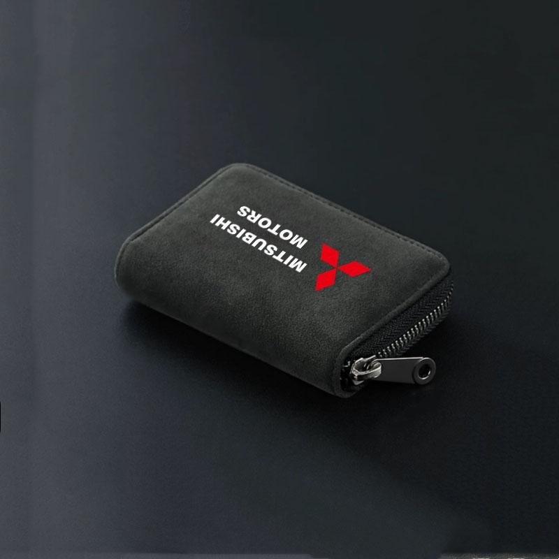 

Car Styling Suede Driver License Holder Driving Key Bag for Mitsubishi Outlander Pajero Colt Ralliart Star Mirage Montero Auto чёрный