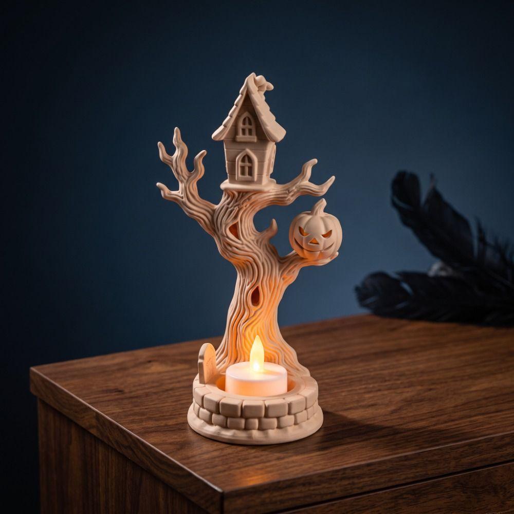 3D Printing Pumpkin Branch Candlestick Retro Desk Ornaments Branch House Candle Holder  Centerpiece