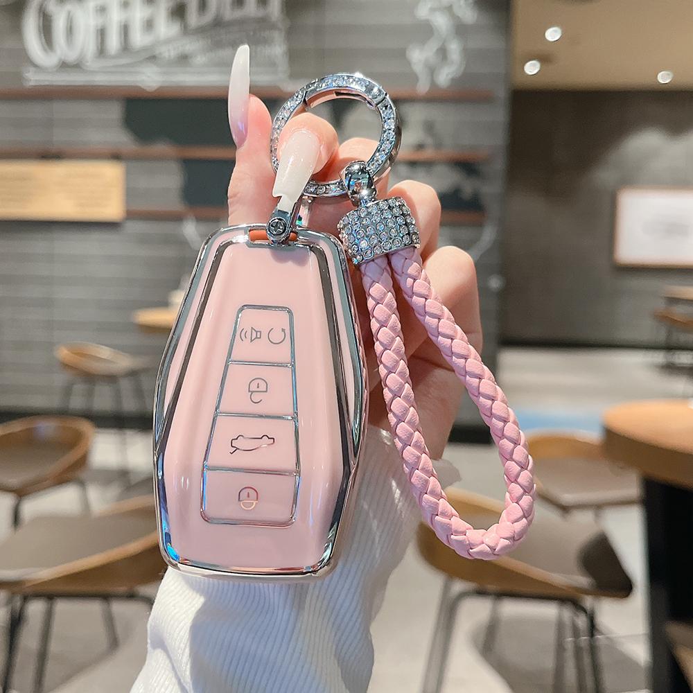 For Geely Key Fob Cover Keychain for Geely Coolray 2024 X6 Emgrand Global Hawk GX7 Monjaro Accessories Car Key Case Women GIFT