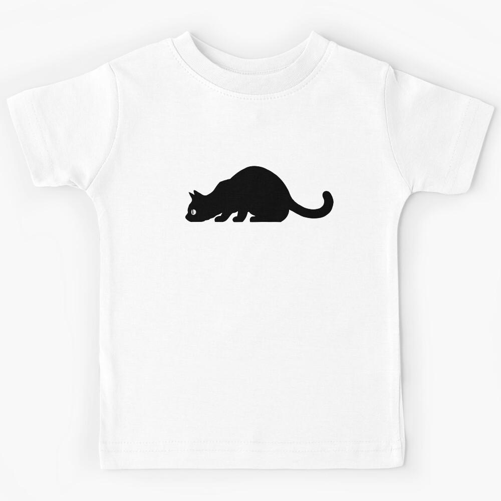 Black Cat Lurking Kids T-Shirt 110