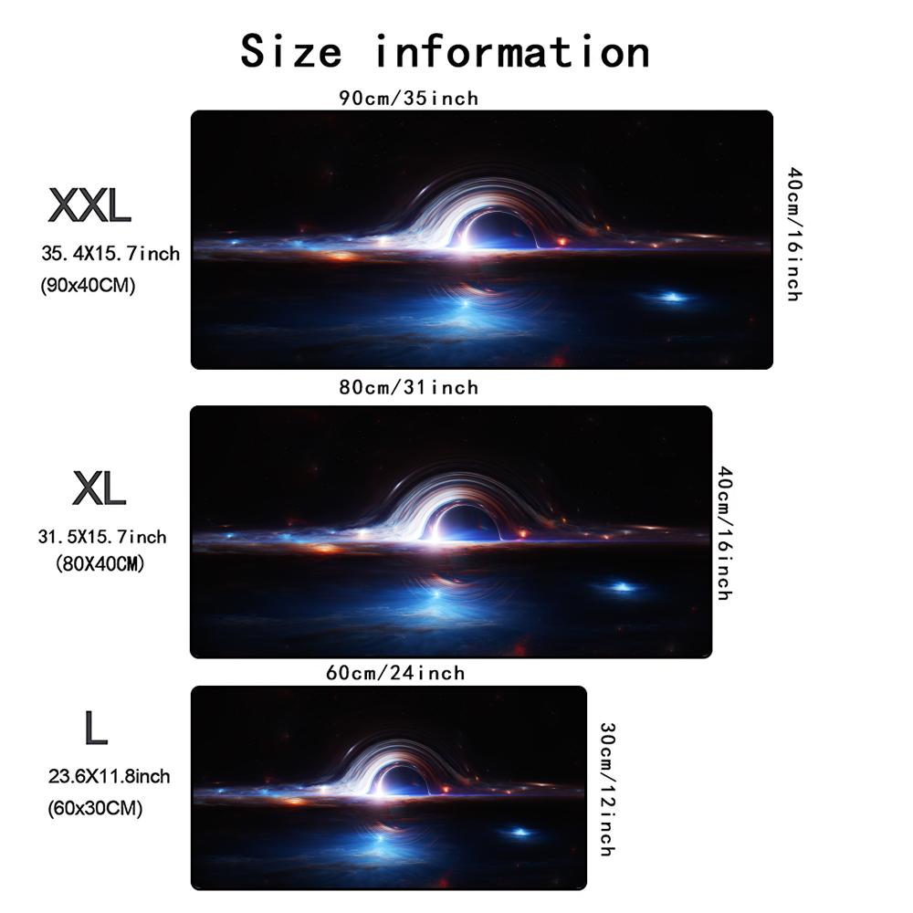 Black Hole Interstellar Mouse Pad Large Game Mousepad Computer Keyboard Desk Mat Gamer Soft Office Carpet Table Mat Desktop Mats