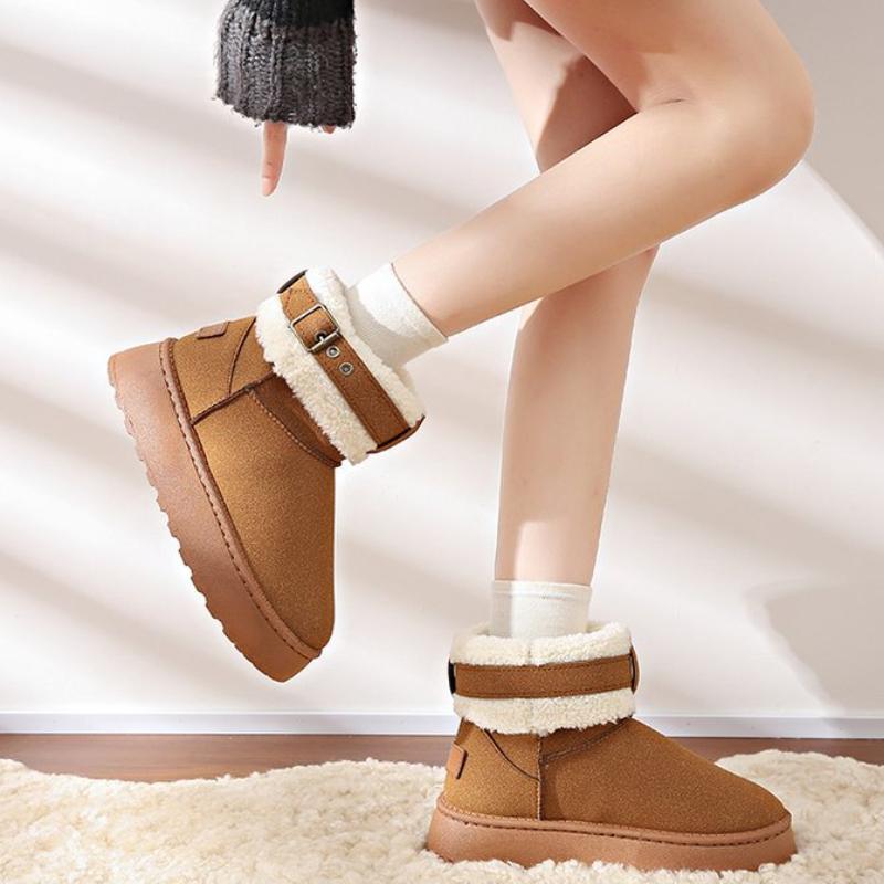 Casual Versatile Cotton Boots 2024 Winter New Design Sense Thick Sole Warm Anti Slip Daily Comfortable Short Leg Women's Boots