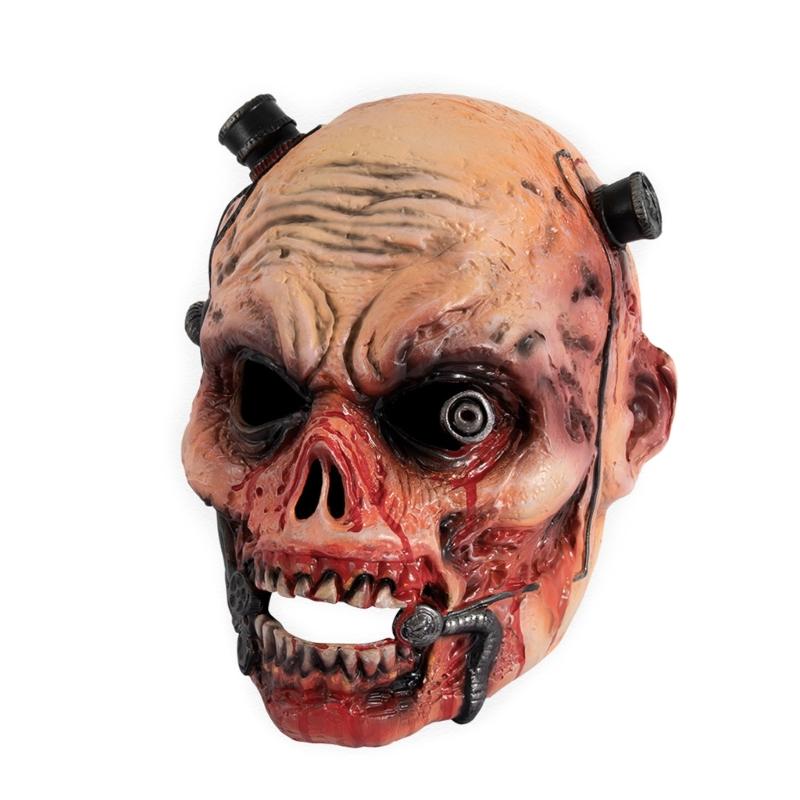 

Realistic Bloody Zombied Mask Horror Walkings Dead Mask Headgear Halloween Cosplay Costume Mask Devil Mask for Women Men 1