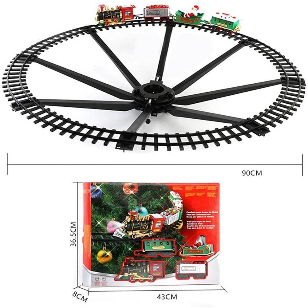 Christmas Train Set with Sounds and Lights Electric Rail Car Toy Mini Train Toy Set for Christmas