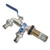Gartengeräte Messing Wasserhahn 1/2" Außen- & Innengewinde Leicht zu drehender Ein-/Ausschalt-Hebelgriff Bewässerungszubehör Wasserhähne Kugelhahn