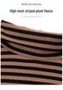 Women's Plush Striped High-Neck Base Layer Top - Long Sleeve, Plus Size, for Autumn/Winter, Middle-Aged Mom, Thick Velvet Inner Layer.