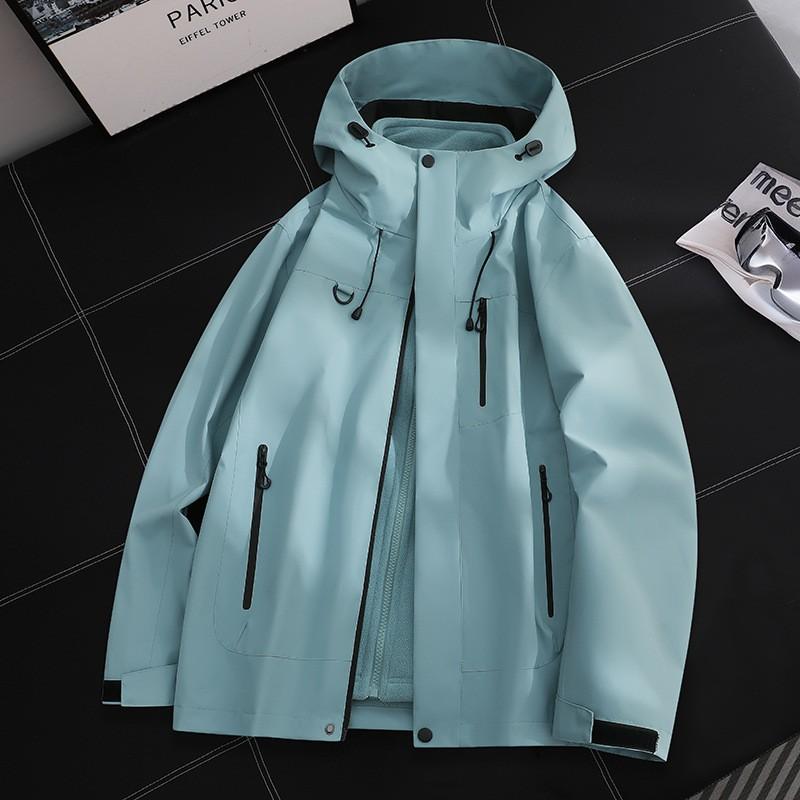 Men Women 3-in-1 Waterproof Windproof Hiking Jacket With Fleece Liner Mountain Trekking Camping Winter Outdoor