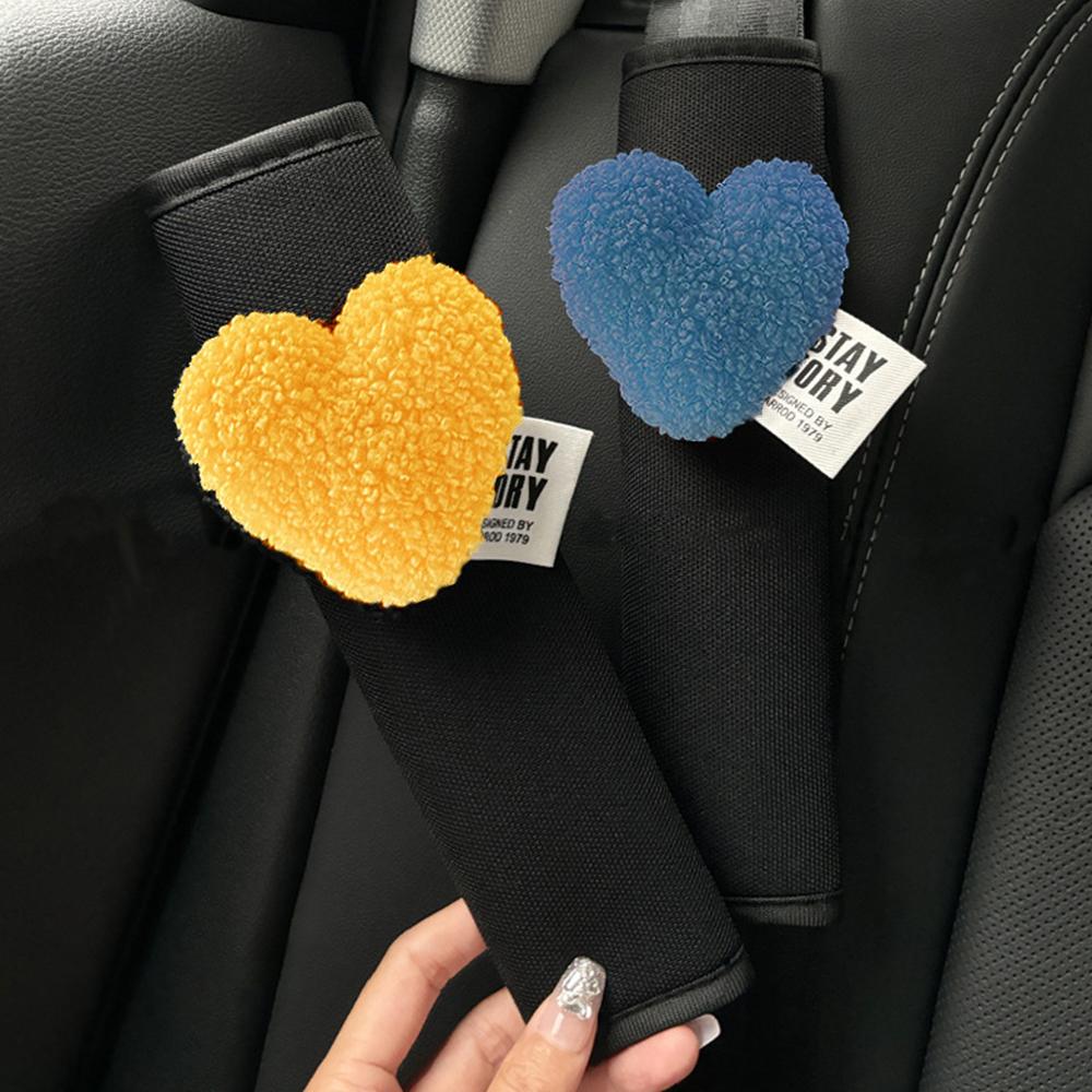 Love Heart Car Seatbelt Shoulder Pad Soft Car Seat Belt Cover  Car Decoration
