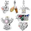 Copper Colorful Charms Bead Sparkling Inlaid Zirconium Pendants Fit Original Bracelets Fashion Jewelry Gift
