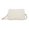 Kensington Logo Calf Leather Crossbody Shoulder Bag Medium Women's Cream