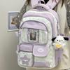 Schoolbag Schoolbag Japanese Ins High Value Fresh and Sweet Contrasting Color Splicing Backpack Junior High School Students Lightweight Travel