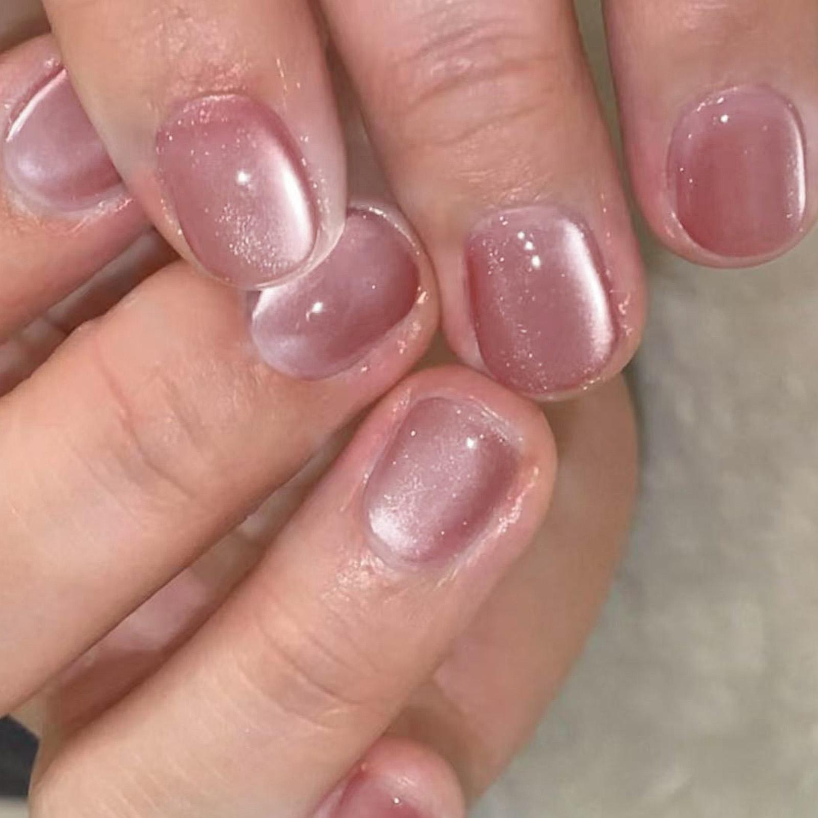 

Накладные ногти «Кошачий глаз» с блестками, квадратные акриловые накладные ногти, многоразовые самоклеящиеся ногти для DIY маникюра и украшений