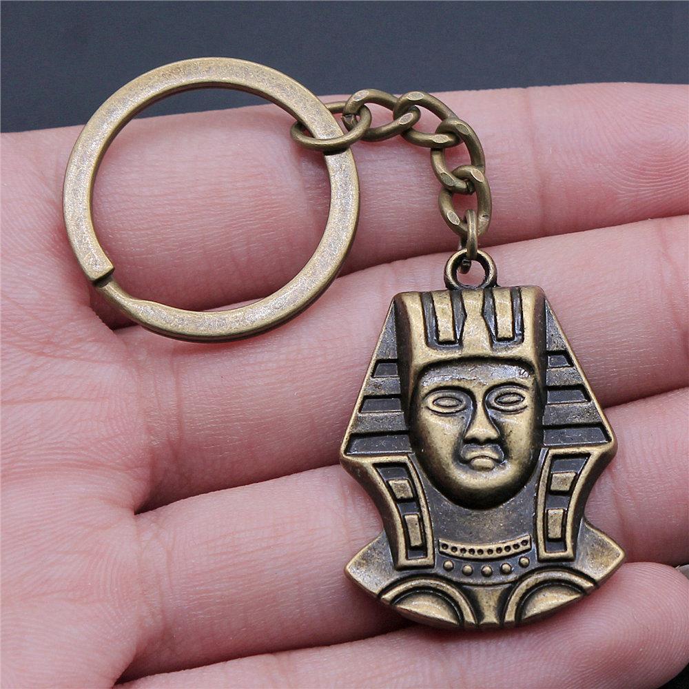 Pharaoh Chief Egyptian Amulet Keychain for Office Workers New Arrival Initial Graduation Gift Casual Accessory