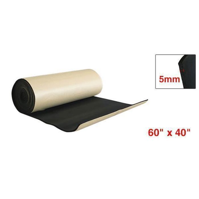 Isolant thermique de voiture sourcing map isolation 5mm isolant acoustique aile bruit sonore capot moteur noir 60"x40" 152x100cm