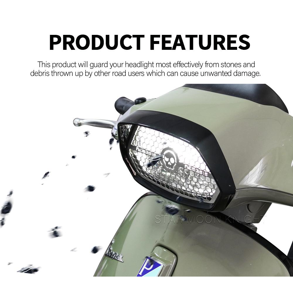 For Vespa Sprint 150 2017 2018    2022- Motorcycle Accessories Headlight Protector Grille Guard Cover Protection