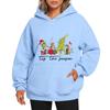 Ladies' Christmas Style Printed Hoodie With Wool And Pockets For Women