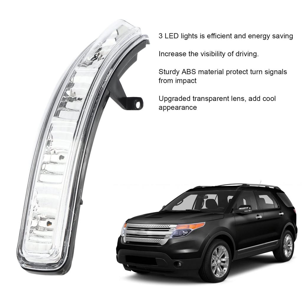 12V Náhradní světlo směrového signálu ve zpětném zrcátku pro Ford Explorer 2011-2019 (Vlevo 6007705 00 D)