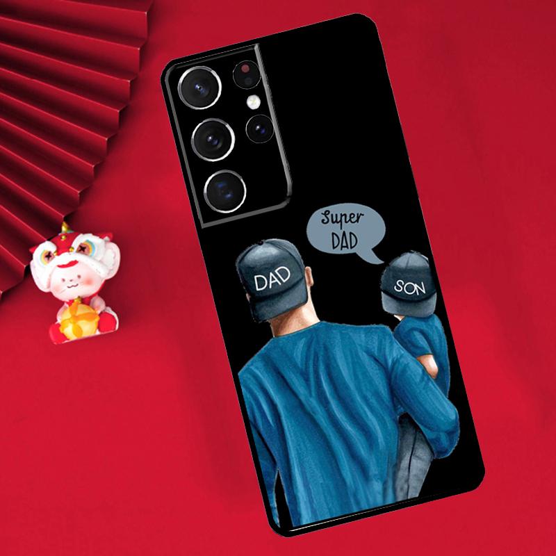 

Super Dad Mom Baby Girl Twin Case For Samsung Galaxy S26 S25 S24 Ultra S21 S20 S22 S23 Ultra S10 Plus S25 FE Cover Funda Galaxy S22 Plus