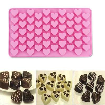 Non-Stick Reusable Chocolate Mold 55 Cavity Love Heart Shape Create Treats Silicone Mould DIY Supply