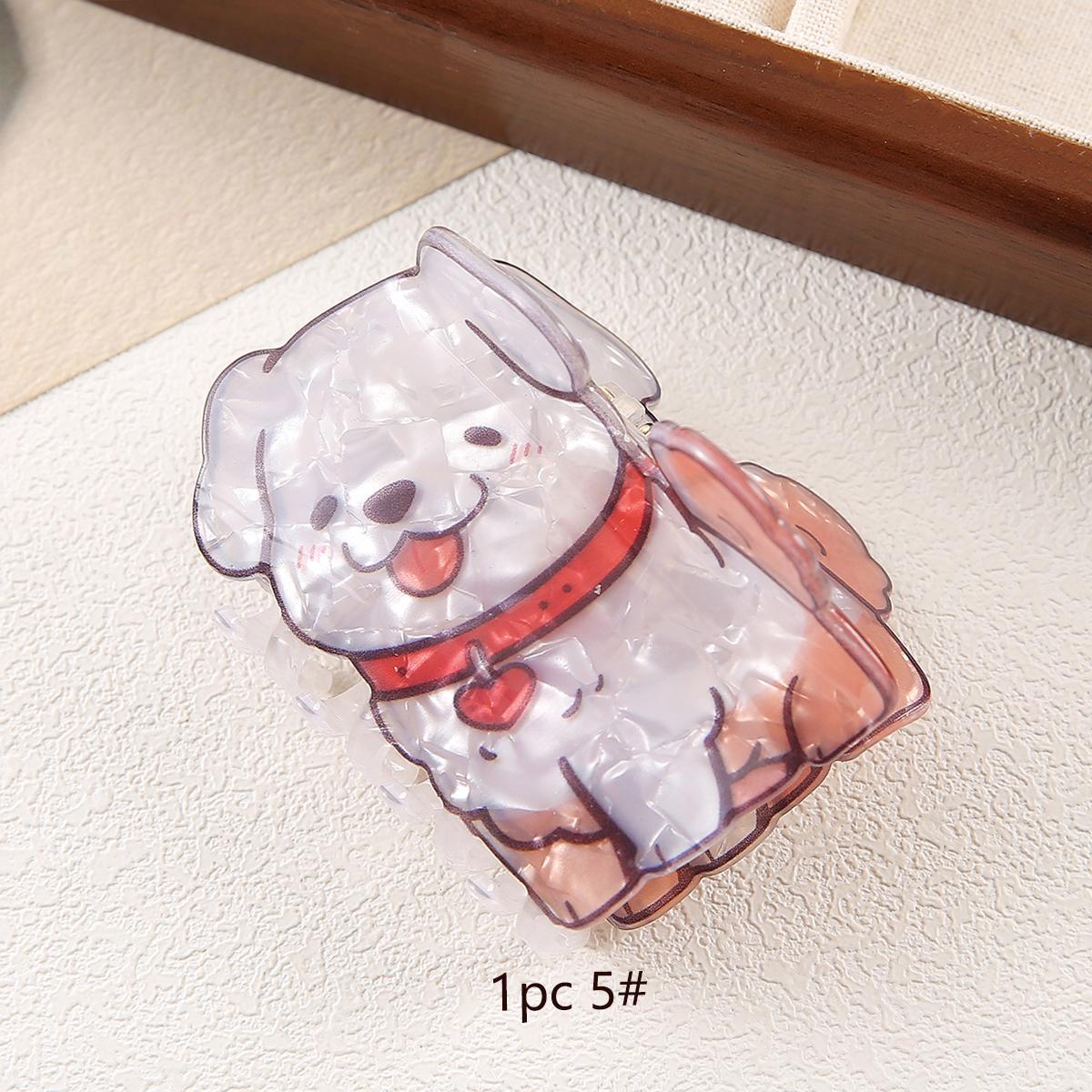 

1 шт. акриловая мультяшная живая щенок заколка для волос милый зажим-акула после хвостика заколка для волос все подходящие аксессуары для волос