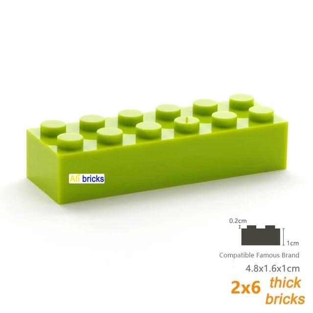 20 Stück MOC Teile 2456 Stein 2 x 6 44237 Kompatible Steine DIY Zusammenbau Bausteine Partikel Kinder Puzzle Gehirnspielzeug Geschenk