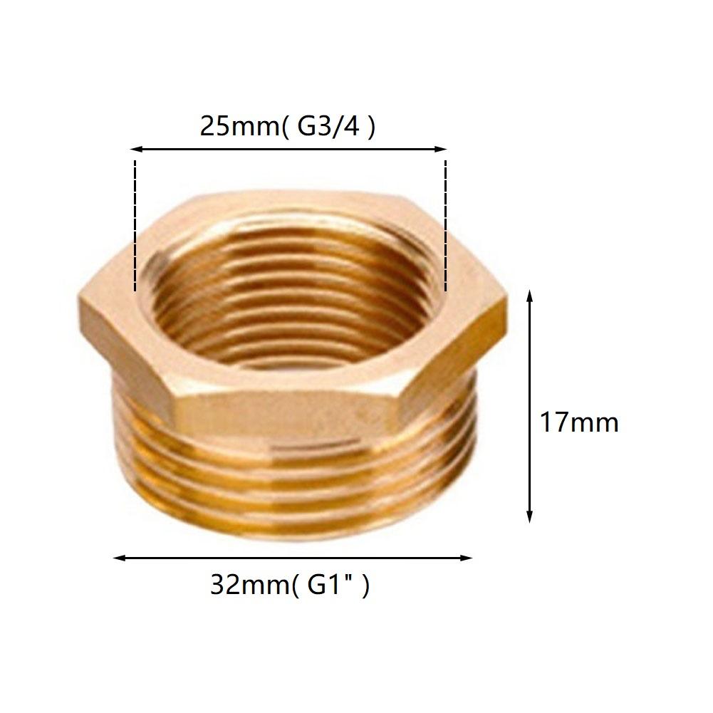 Pipe Installation Brass Reducer Adapter Brass Reducer Adapter Fitting Brass Thread Connector 1 Inch To 3 4 Inch Reducer