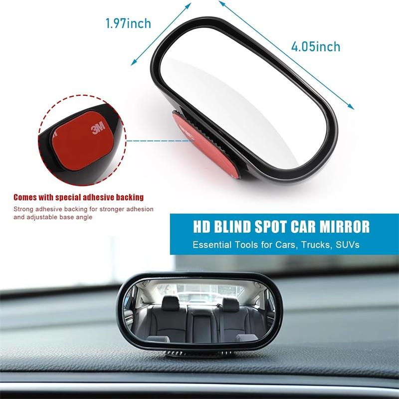 1pc Universal Car Mirror 360° Adjustable Wide Angle Side Rear Mirrors blind spot Snap way for Parking Auxiliary Rear View Mirror