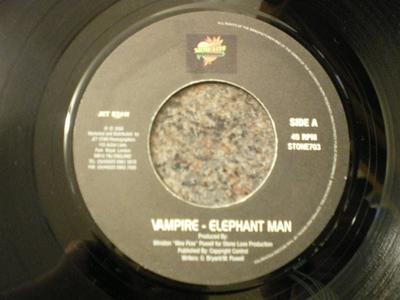 7inch Record ELEPHANT MAN / COSBY - Vampire/Chit Chat STONE703 Stone Love Move 2000 UK Reggae, Ska & Dub Used