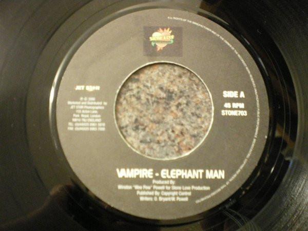 

7inch Record ELEPHANT MAN / COSBY - Vampire/Chit Chat STONE703 Stone Love Move 2000 UK Reggae, Ska & Dub Used