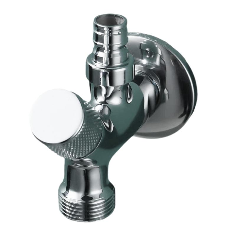 Brass 2 Outlet Angle Valves Strong 1 Inlet 2 Outlet Brass Valves for Flexible Water Flows Control In Bathroom Kitchen