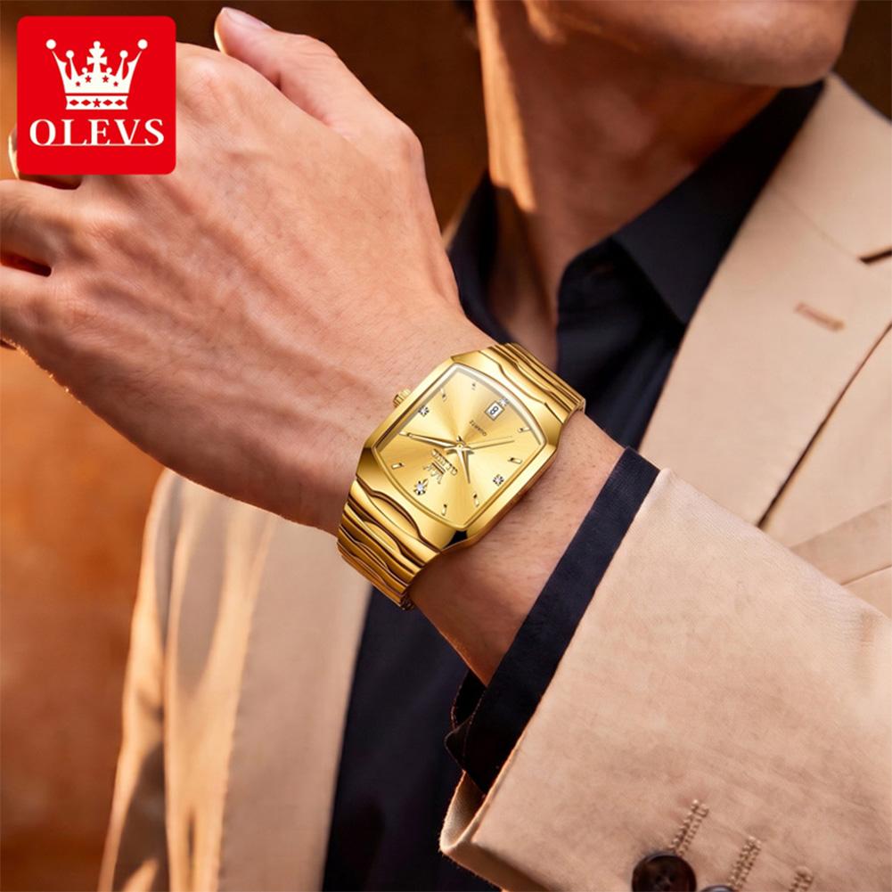 OLEVS 2712 Luxury Man Watches Fashion Business Square Quartz Watch For Men Waterproof Luminous Watches For Man Clock Reloj