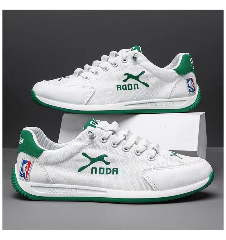 

2024 new summer breathable canvas shoes men s Korean version of trendy sports and leisure running trendy shoes versatile white shoes 44