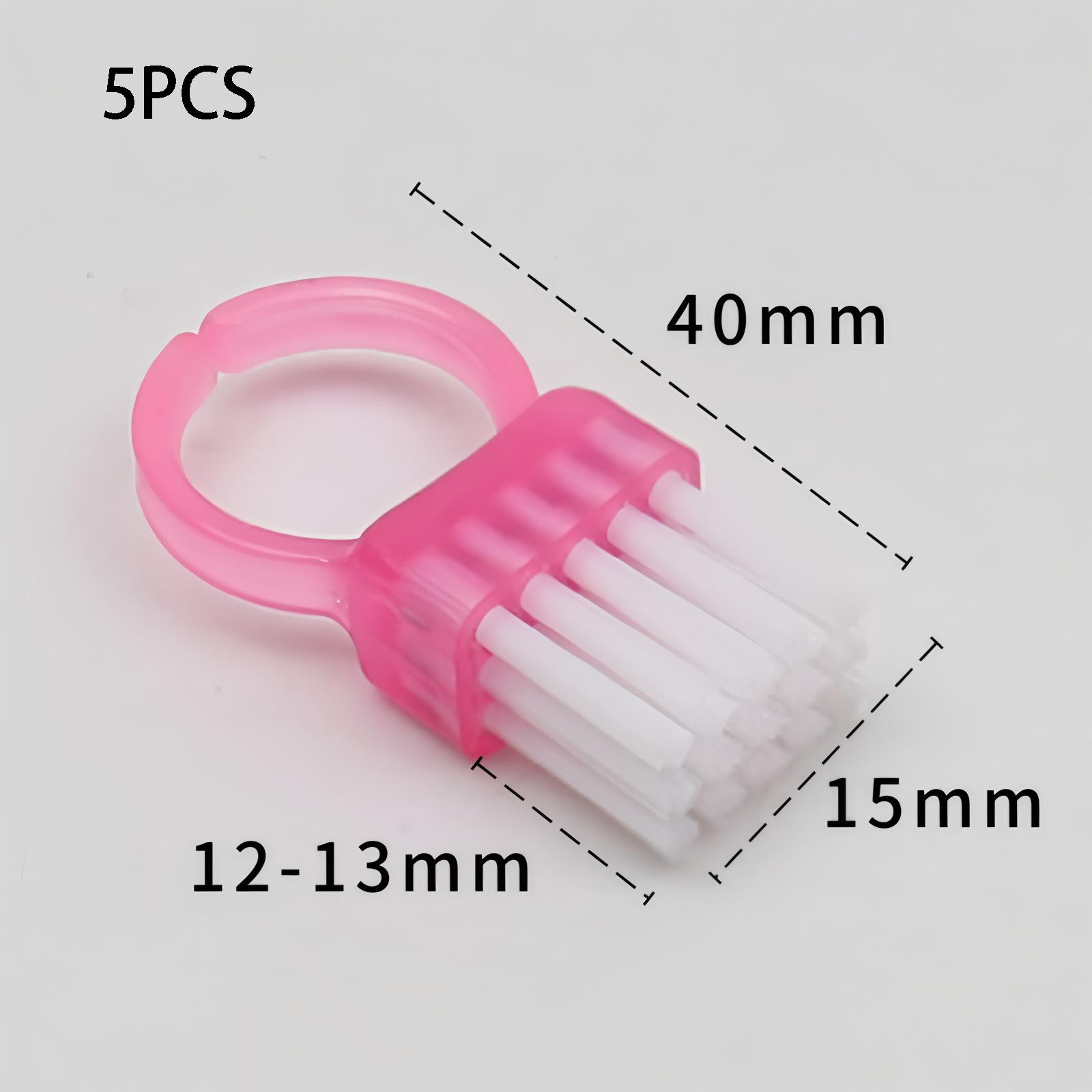 5/15PCS Mini Ring Nail Dust Cleaning Brush – Soft-Haired, DIY Nail Brushes, Professional Dust-Cleaning Makeup Brush