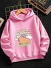 Kuscheliges Capybara Kinder Kapuzenshirt Sommer Süß Cartoon Rundhals Jungen Mädchen 3-14