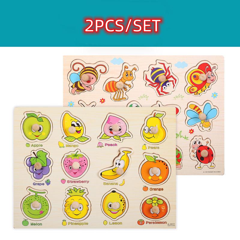 Montessori Baby Puzzle Educational Toys For Children Baby Game Puzzle Board Jigsaw Child Puzzle Wooden Puzzles For Kids 2 3 Year