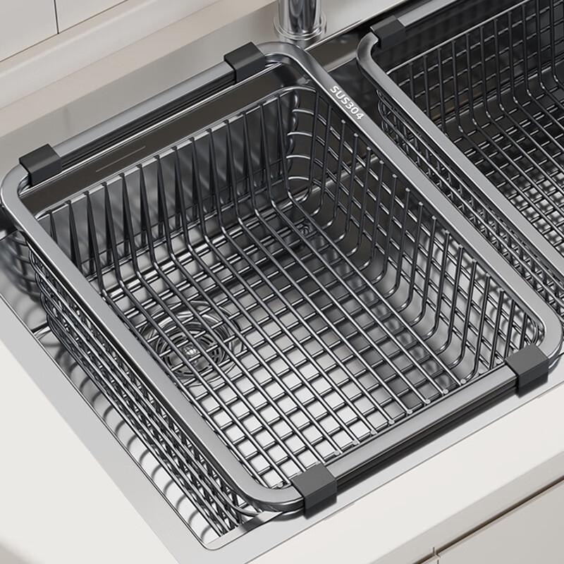 304 Stainless Steel Kitchen Sink Drain Basket with Chopstick Holder