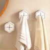 4pcs Self-Adhesive Round Towel Hooks | No-Drill Strong Adhesive, Multi-Purpose for Towels, Clothes, Hand Towels & Cleaning Supplies, Easy Installation