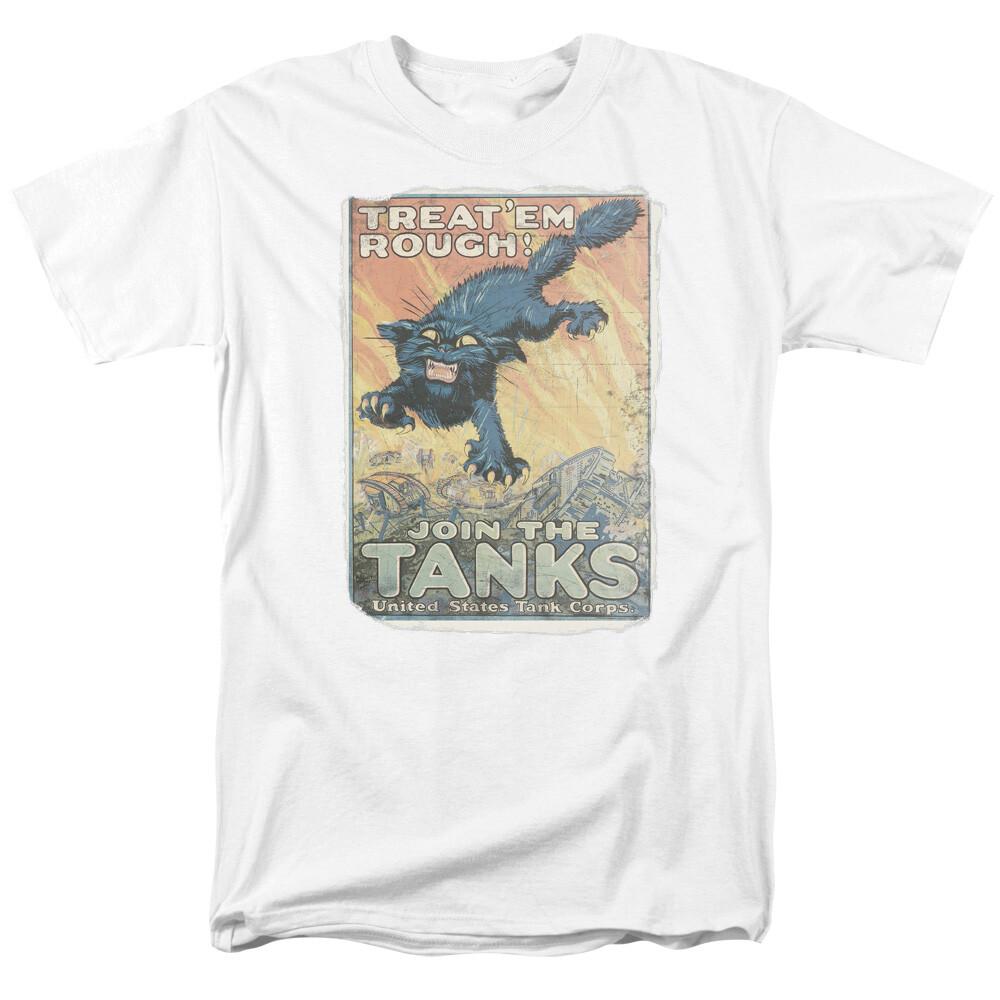 U.S. Army Treat Em Rough T Shirt Licensed United States Armed Forces USA White XXXXL