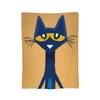 Pete the Cat  Blankets Skateboarding Cat Flannel Funny Breathable Throw Blankets for Coverlet Spring Autumn