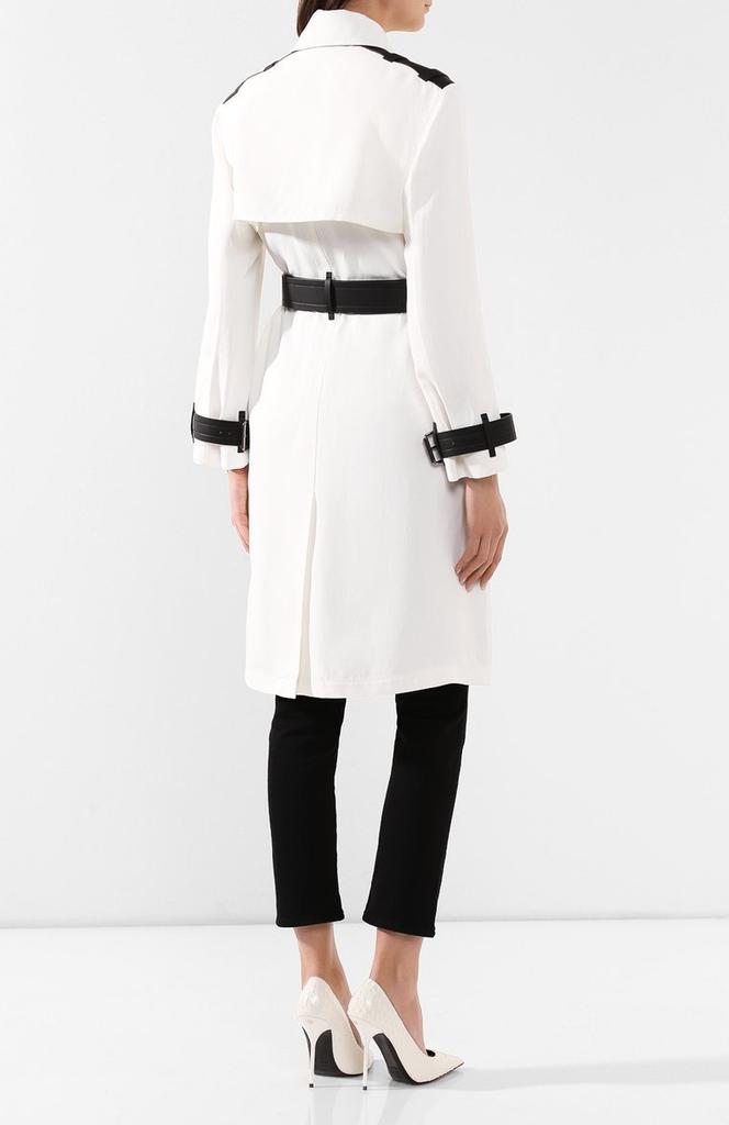 Jehněčí kůže Ručně šitý Dlouhý Párty Stylový Dámský Bílý Trenčkot Kůže Pravá