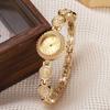 Gold Rhinestone-Inlaid Ladies Quartz Watch Elegant Quartz Watch Holiday Gift