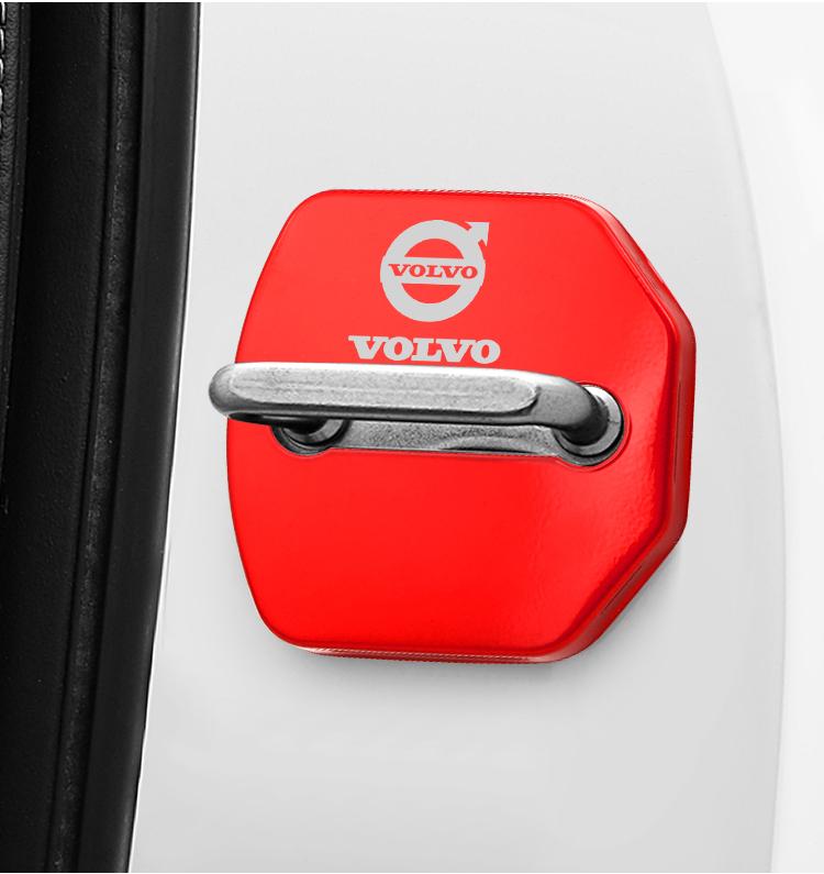 4x Car Door Lock Cover For Volvo XC60 XC90 S60 V50 V60 V70 V90 S90 Accessories Styling Lock Protective Cover Shell