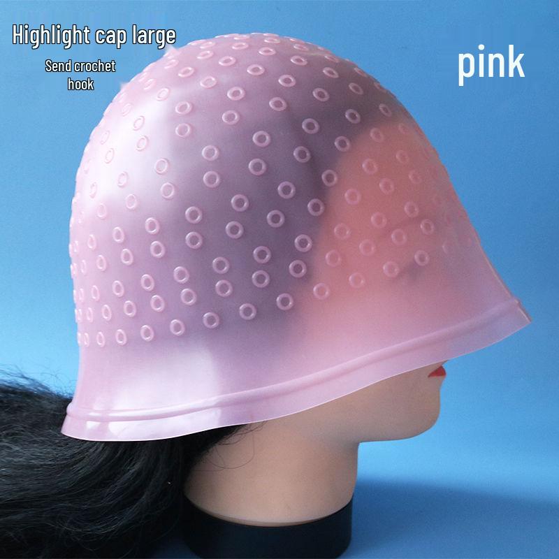 Silicone Highlighting Cap with Needle - Pull-resistant, Durable Hairdressing Dyeing Tool